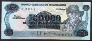 500.000 cordobas 1990 P 163 UNC
