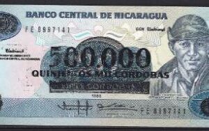 500.000 cordobas 1990  P 163  UNC