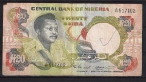 20 Naira 1977-84 P 18-c FR
