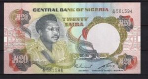 20 Naira 1977-84 P 18-d PR/XF+