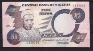 20 Naira 2005 P 24-j UNC
