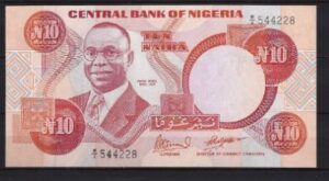 10 Naira 1984 P 25-e UNC