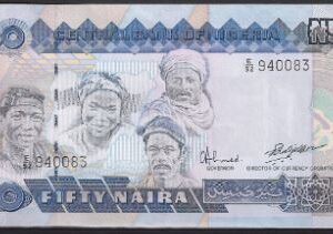 50  Naira 1991-99  P 27-b  UNC