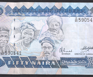 50 Naira 1991-99  P 27-b  aUNC