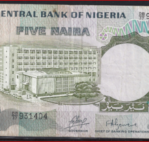 5 Naira 1973-78  P 16-a  FR+