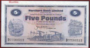 5 pound  P188-e  1986  UNC