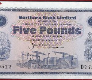 5 pound  P188-e  1986  UNC