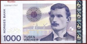 1000 kroner  P52-a  2001  UNC