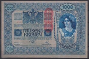 1000 Kronen   P59  1919  Pr+