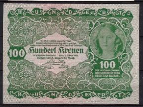 100 Kronen  P77  1922  UNC