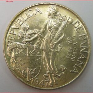 Un Balboa 1947  KM 13.1  UNC Zilver