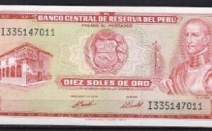 10 soles de oro 1973  P 100-c1  UNC