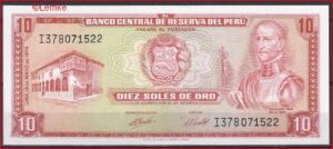 10 Soles de Oro mei 1974 P 100-c2 UNC