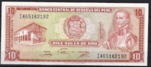 10 soles de oro Okt. 1975 P 106(1) UNC