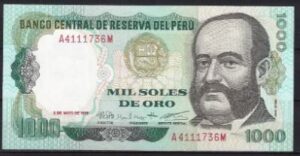 1000 soles de oro 1979  P 118  UNC