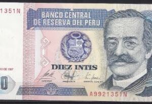 10 intis 1987  P 129  UNC