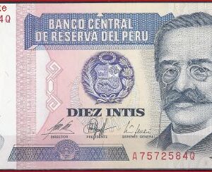 10 Intis Juni 1987  P 129  aUNC