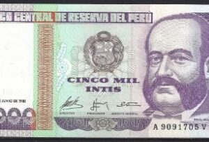 5.000 intis Juni 1988  P 137  UNC