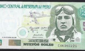 10 nuevos soles 2001  P 174  UNC