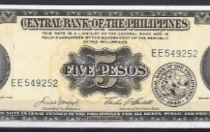 5 pesos P135-e 1949 UNC