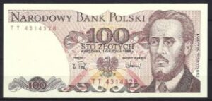 100 Zlotych  P143-e  1988  UNC