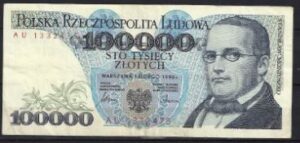 100000 zloty  P154-a  1990  ZFr/Pr