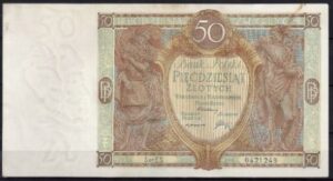 50 Zlotych  P71  1929  aUNC