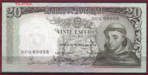 20 escudos  P167-B3  1964  UNC