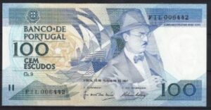 100 Escudos  P179-B  1987  UNC
