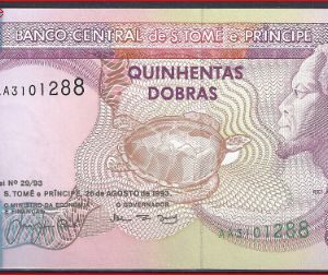 500 Dobras 26-8-1993  P 63  aUNC