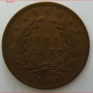 One Cent 1863 KM 3 ZFR+