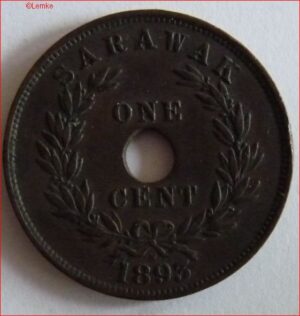 One Cent 1893  KM 7  PR/XF