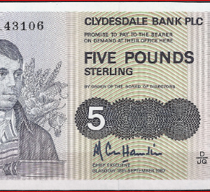 5 pound  P212-d1  1987  UNC