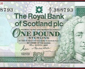 1 pound  P346-a  1987  UNC