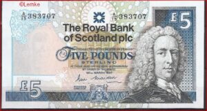 5 pound  P347-a1  1987  UNC