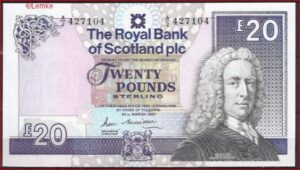20 pound  P349  1987  UNC