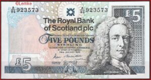 5 pound  P352-a2  1990  UNC