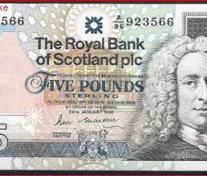 5 pound  P352-a  1988 UNC