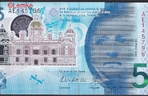 5 pound  P130  2017  UNC