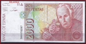 2000 pesetas  P164  1992 (1996)  UNC