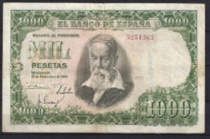 1000 pesetas  P143-a  1951  Pr