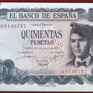 500 pesetas  P153-a  1971(73)  aUNC