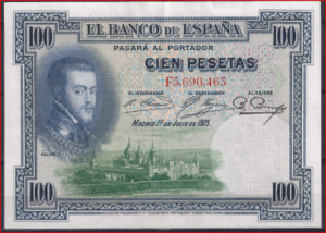100 peseta  P69-c  1936  Pr+