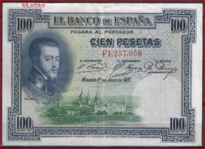 100 pesetas  P69-c   1936  ZFr+