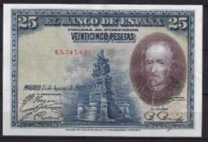 25 pesetas  P74-B  1928  aUNC