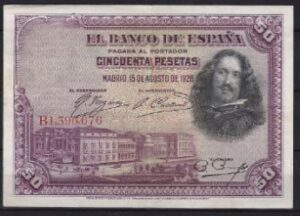 50 pesetas  P75-B  1928  Pr