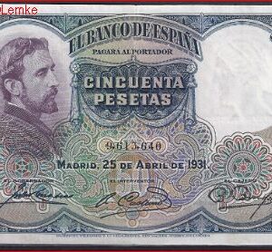 50 pesetas  P82  1931  Pr