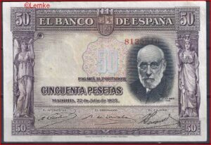 50 pesetas  P88-a  1935  Pr+
