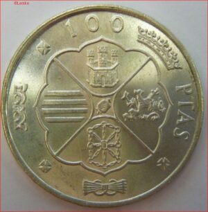 KM 797  100 Pesetas 1966  UNC  zilver