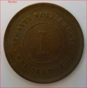 1 Cent 1891  Km 16  PR/XF